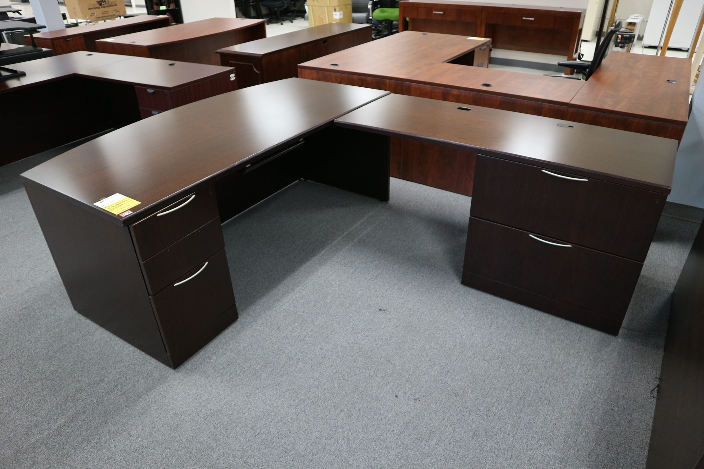 LDesk Espresso Office Furniture Liquidations