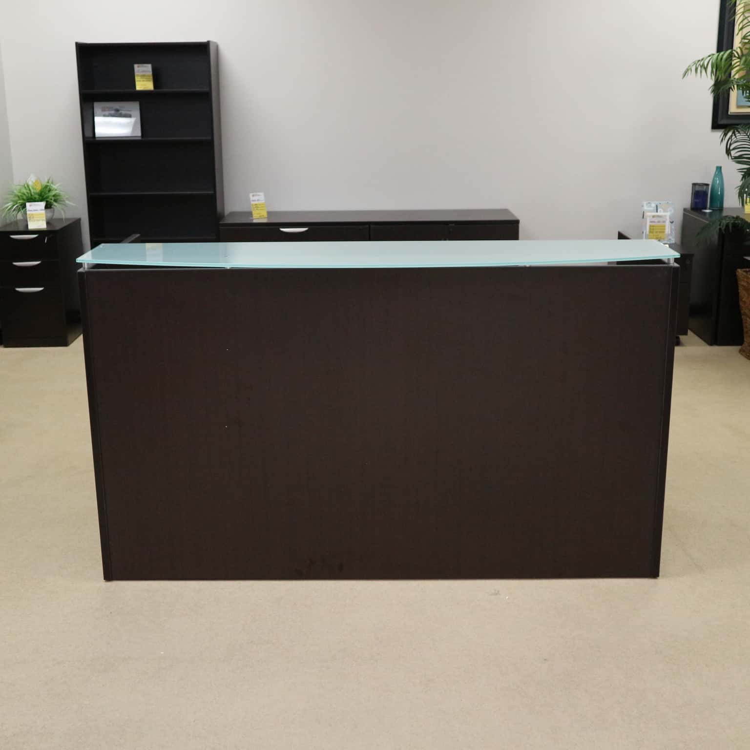 Reception Desk with Glass Top – New