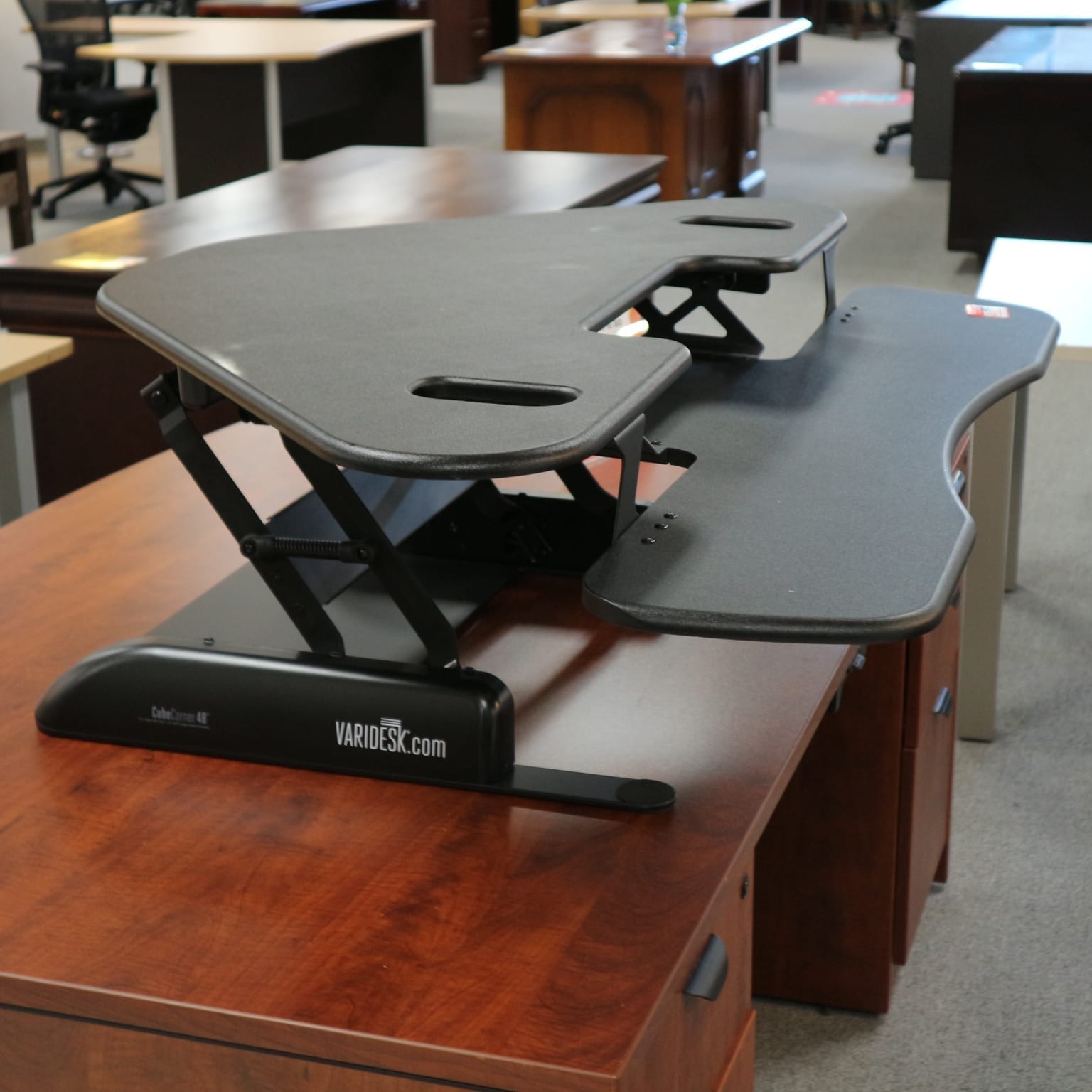 Varidesk Cube Corner 48" Office Furniture Liquidations San Antonio