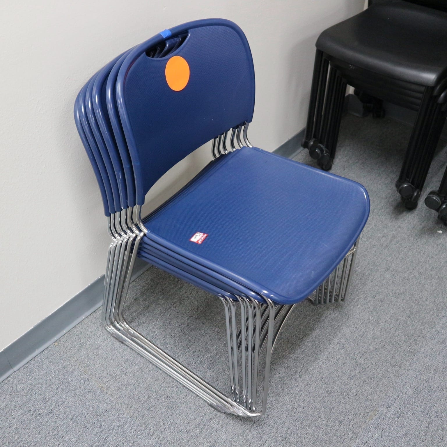 Stacking Blue Chairs Office Furniture Liquidations