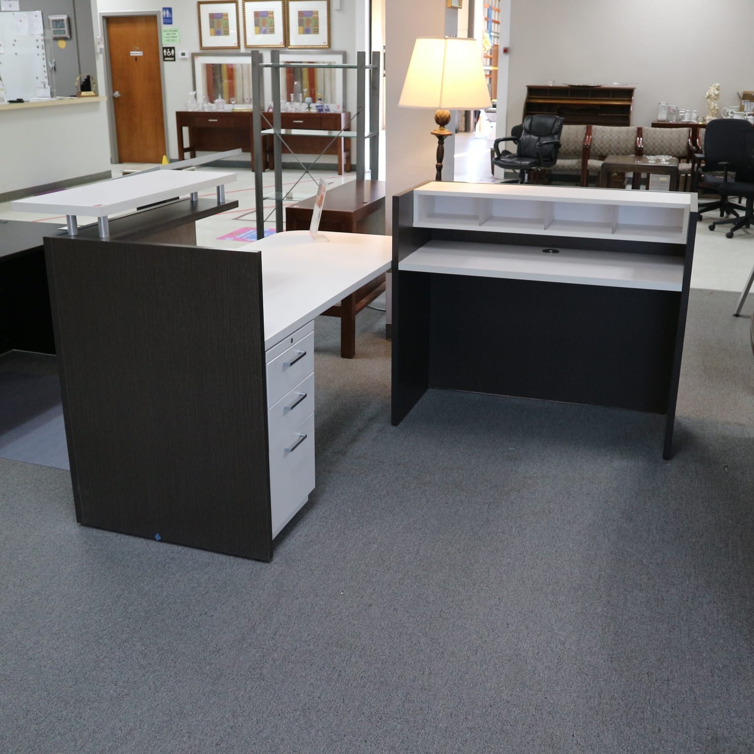 Receptionist Desk White Office Furniture Liquidations