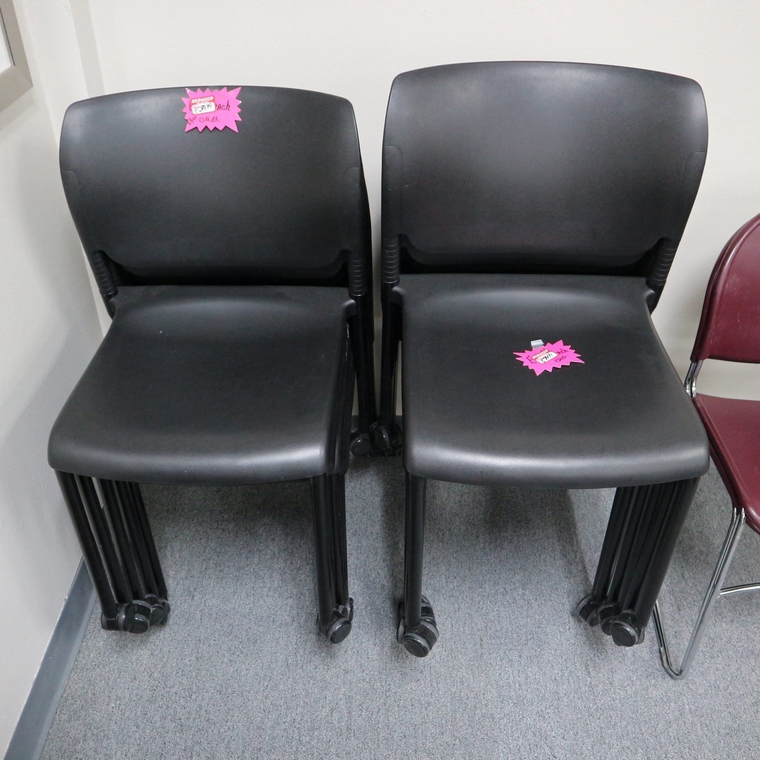 Stacking Chair with Wheels Office Furniture Liquidations