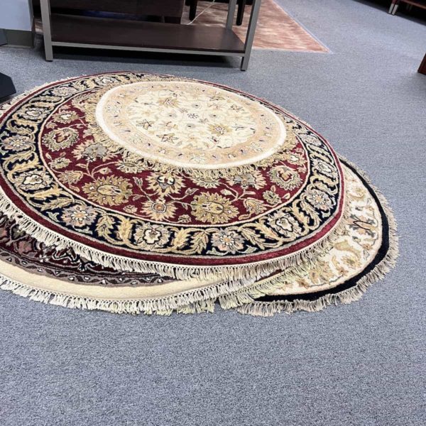 Small Round New Zealand Hand Tufted Wool Rugs, Various Styles