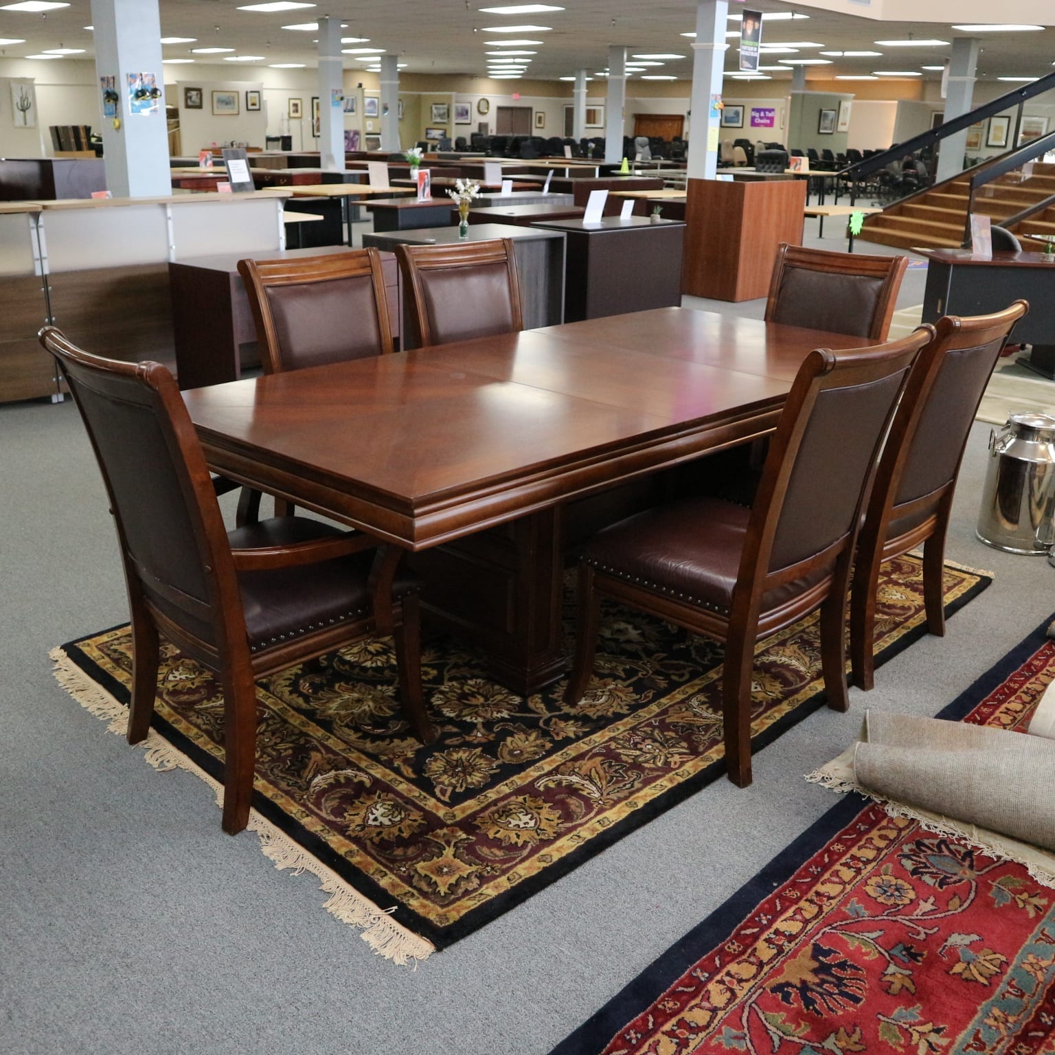 Coaster Table Set Cherry Office Furniture Liquidations
