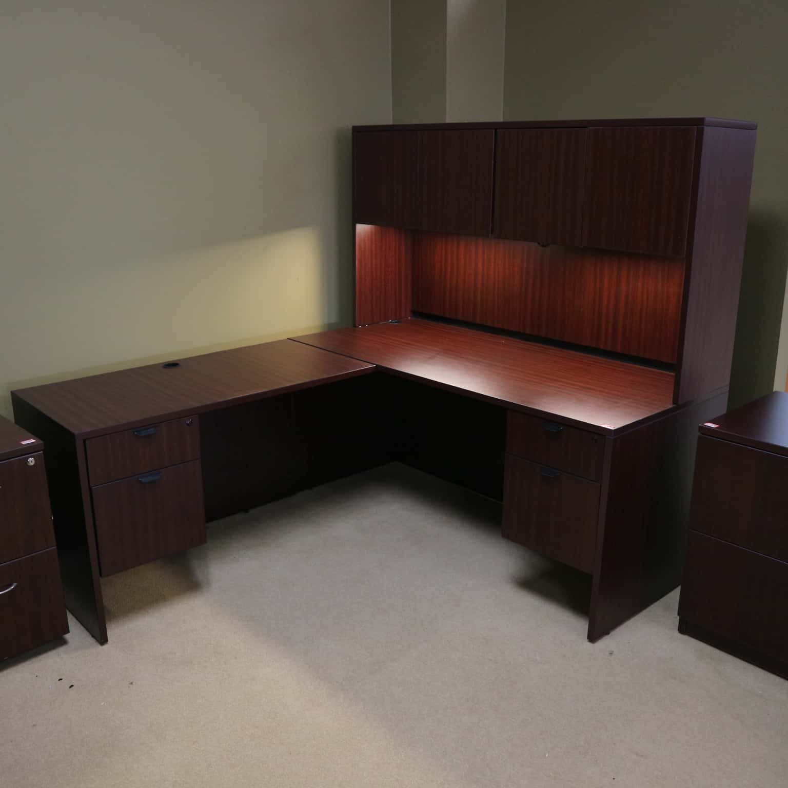 LDesk Mahogany Office Furniture Liquidations