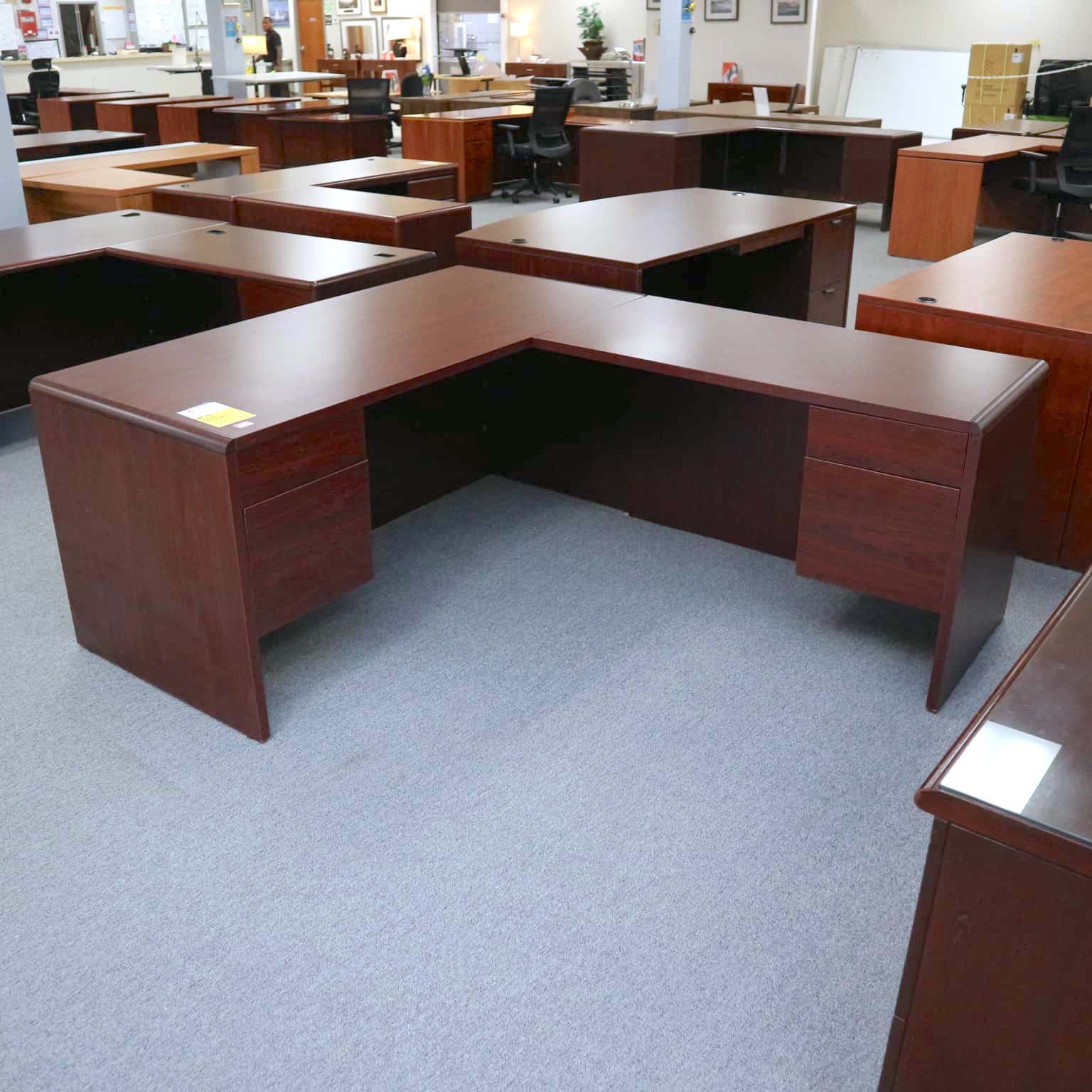 LDesk Mahogany Office Furniture Liquidations