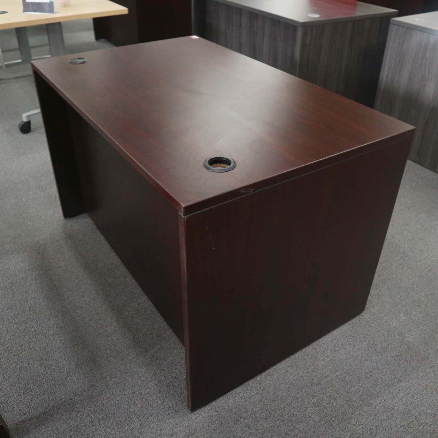 47.5" Wide Mahogany Desk Shell Office Furniture Liquidations