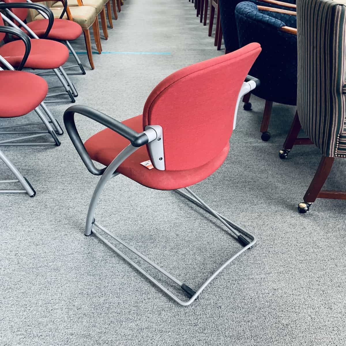 Red-black-silver-lobby-chair.-back
