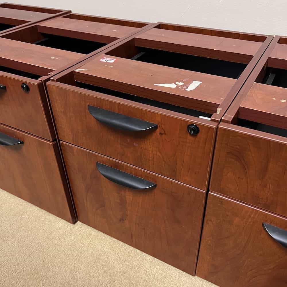 cherry box file, to attach under desk, box file cabinet, 2 drawers