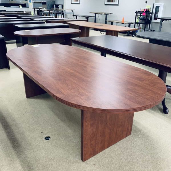 Cherry-Racetrack Oval-Conference-Table-94.5-front