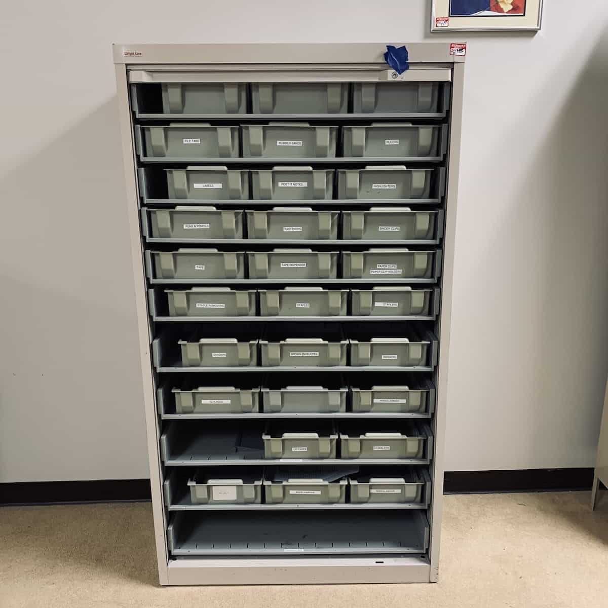 Grey-storage-cabinet-organizer