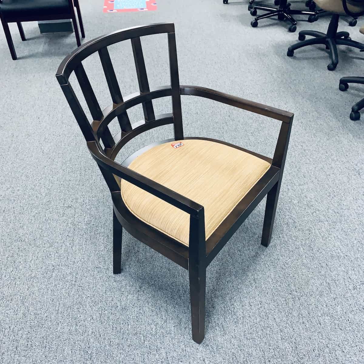 Mission-walnut-tan-lobby-chair