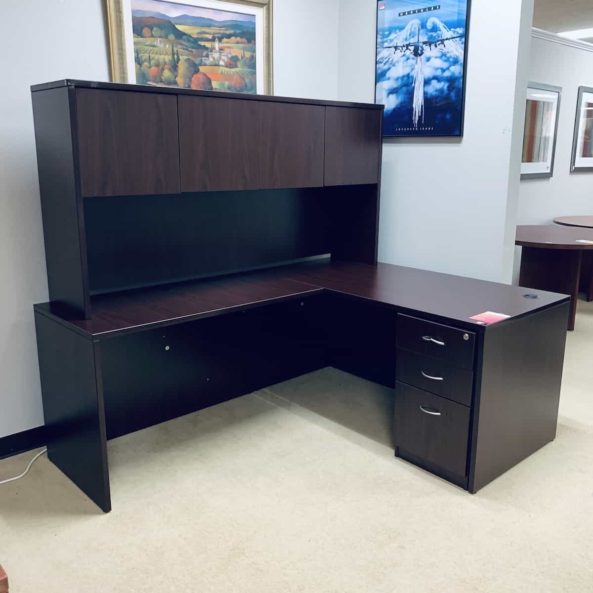 Walnut-L-Desk-with-Hutch -77-front