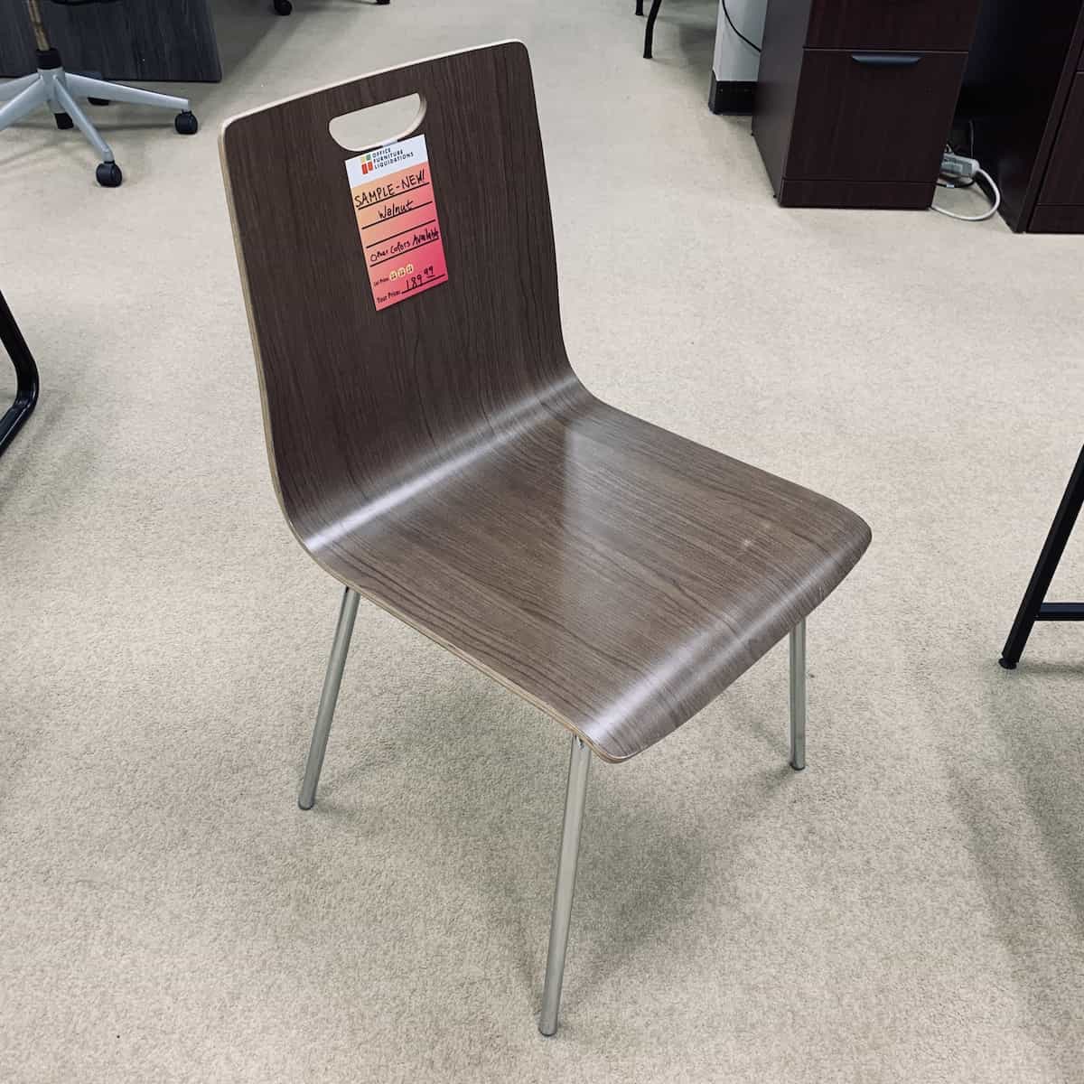Walnut-modern-new-chair-chrome-front