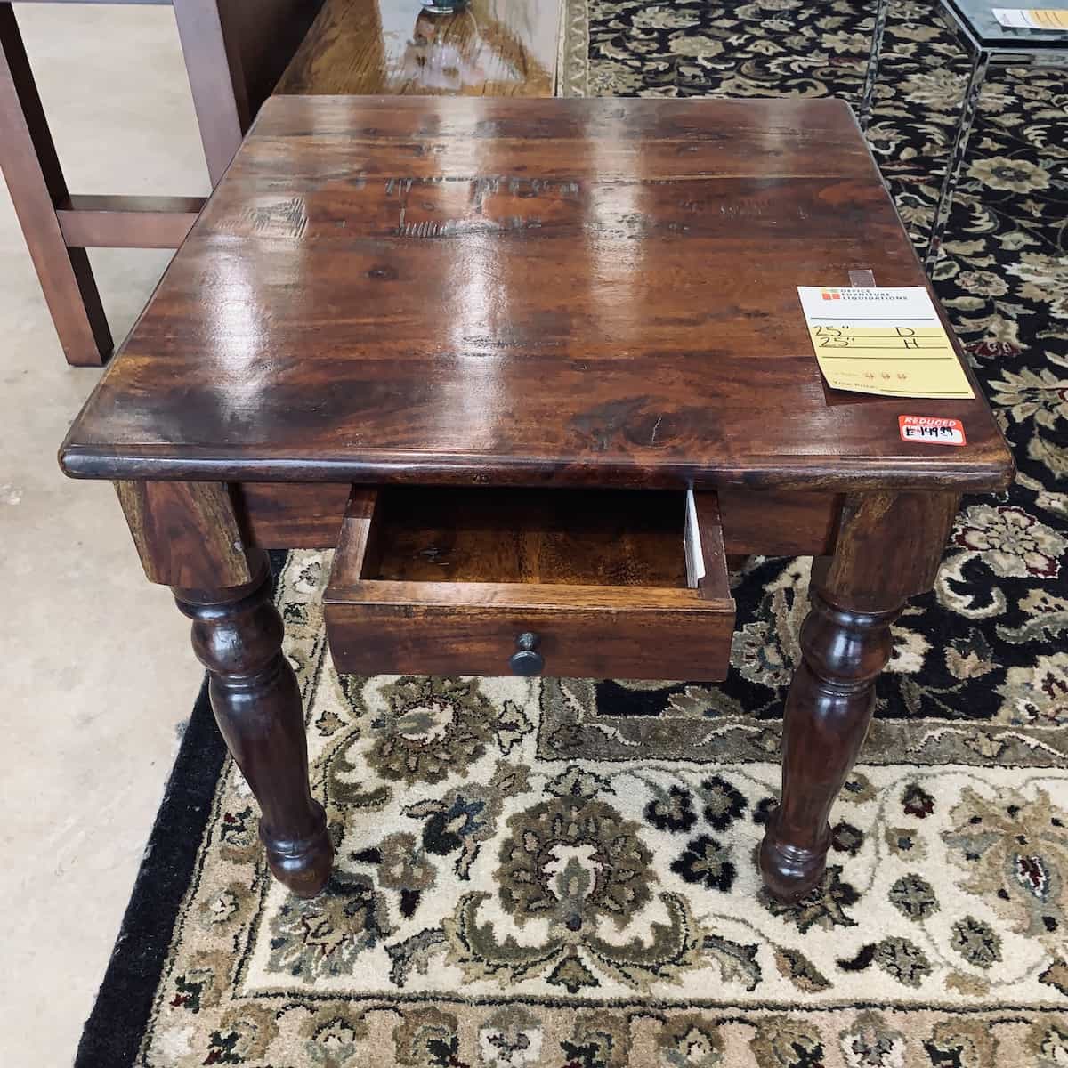 Oak-side-table-rough-wood-rustic-center-drawer