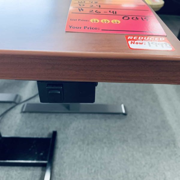 cherry black adjustable desk