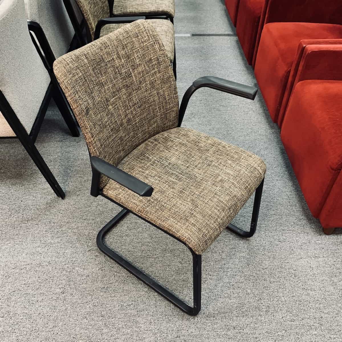 Black-brown-steelcase-guest-chair-front