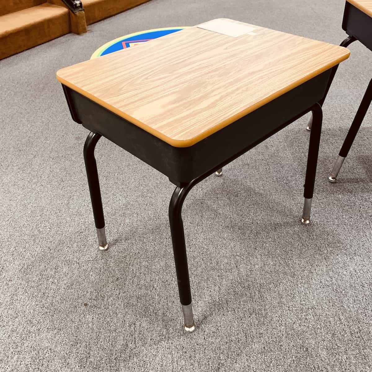 Childrens-desk-maple-black-side