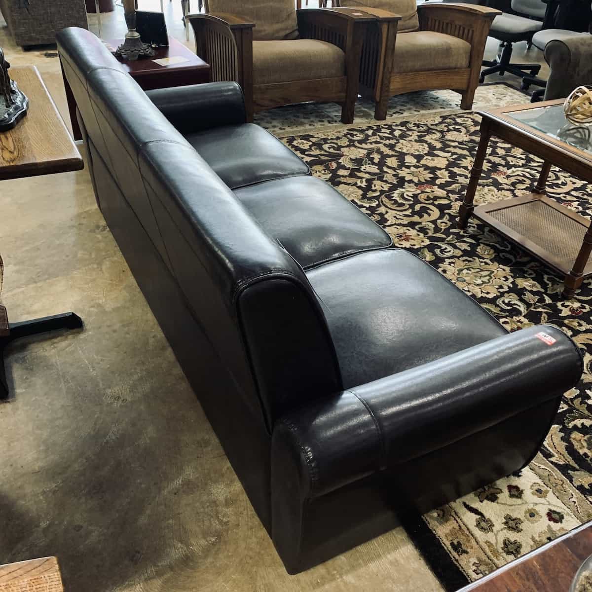 Dark-brown-leather-modern-couch-sofa-back