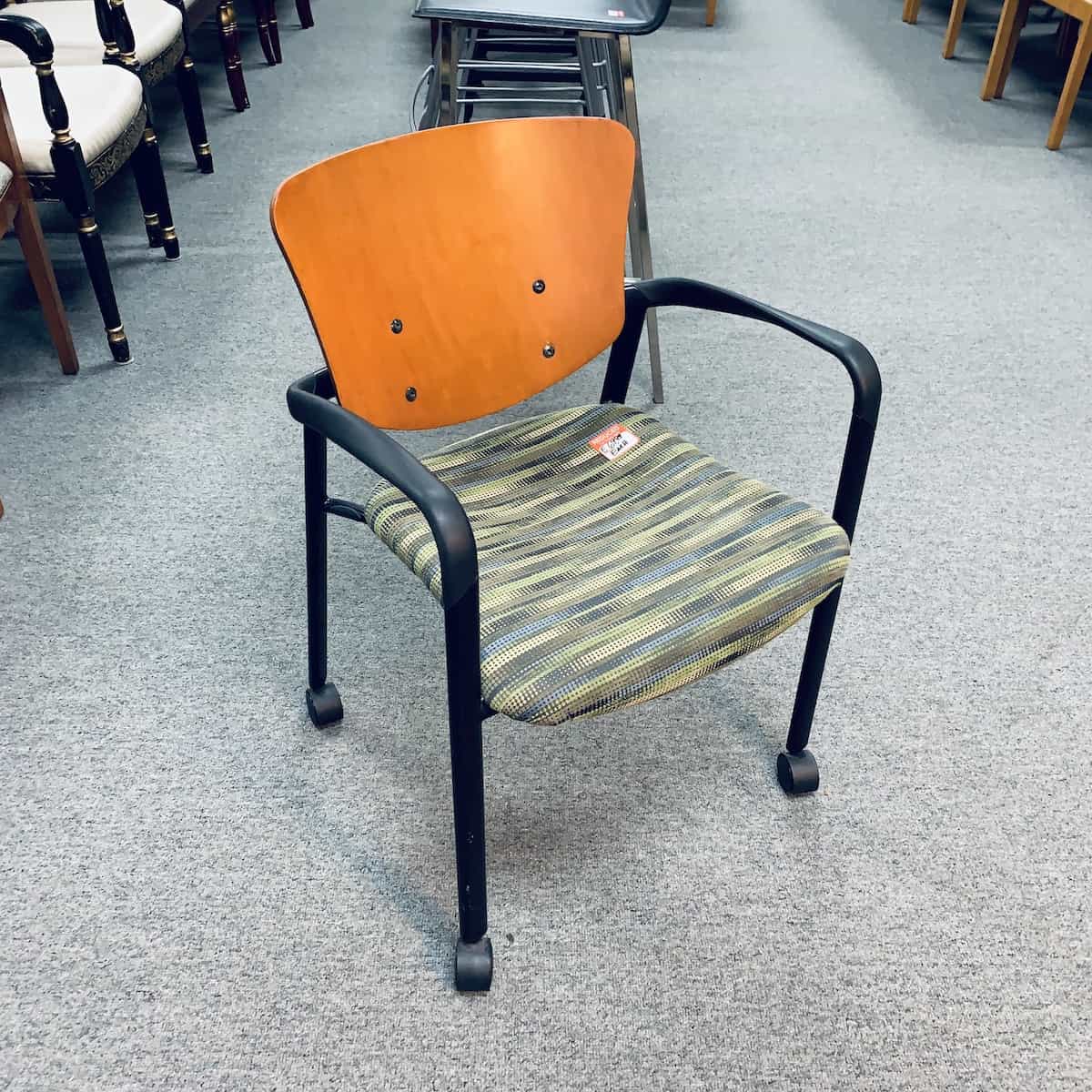 honey-green-black-rolling-stacking-chairs-front