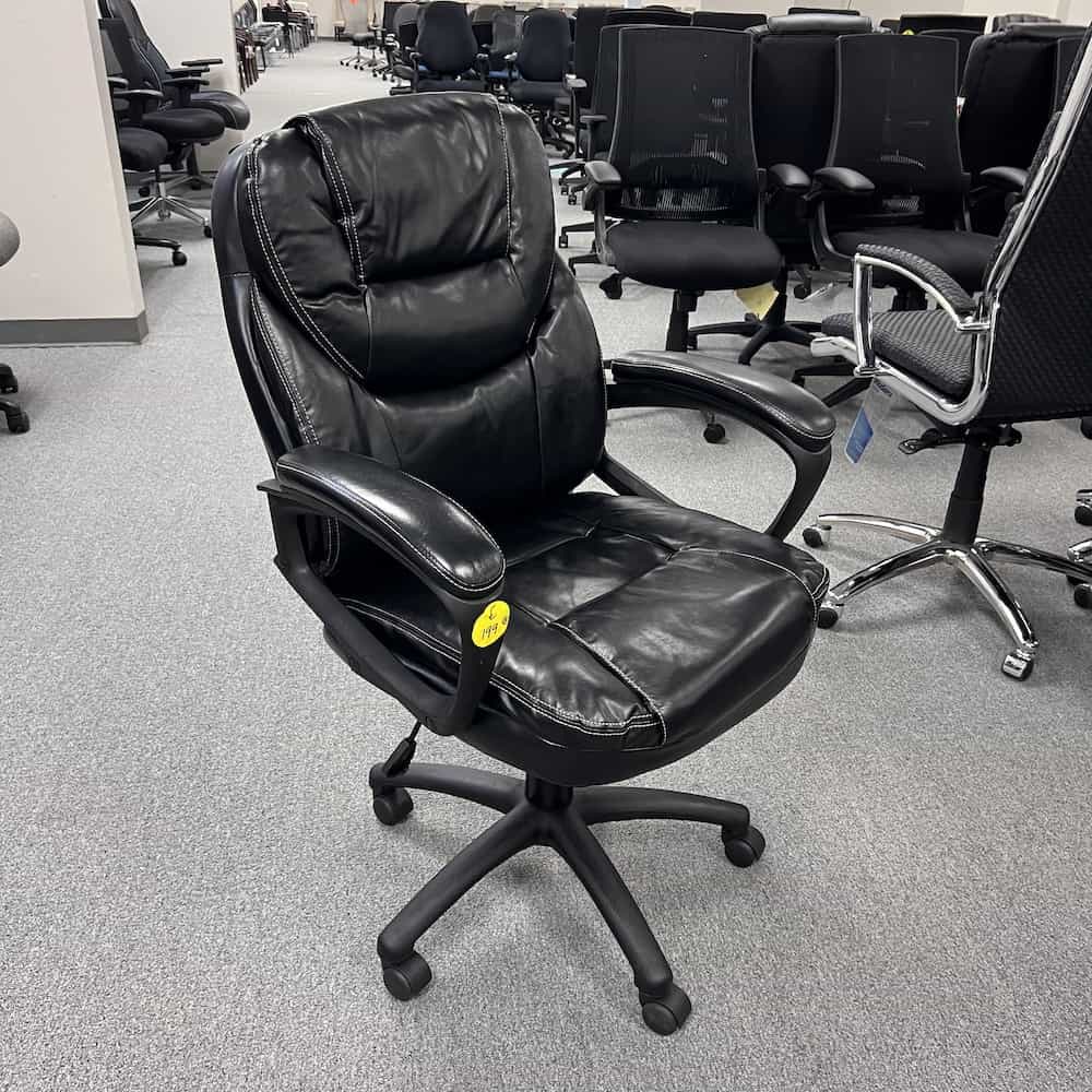 black vinyl executive chair
