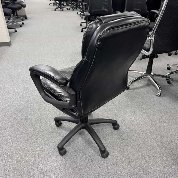 black vinyl executive chair