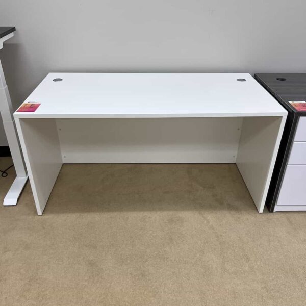 new white laminate desk shell