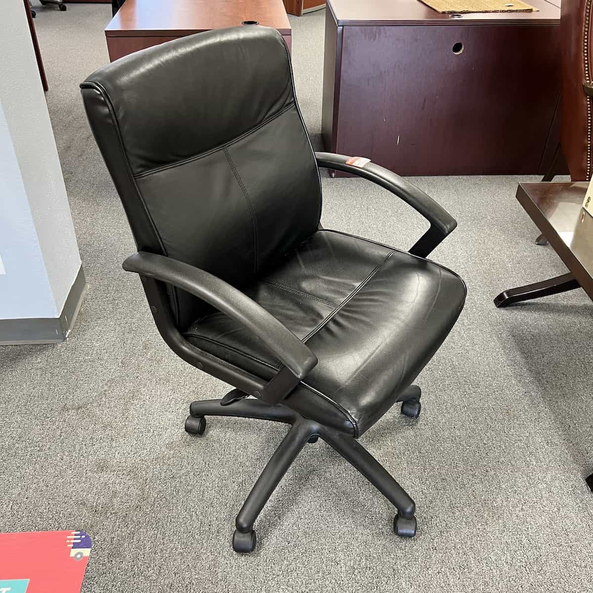 Black-leather-conference-chair