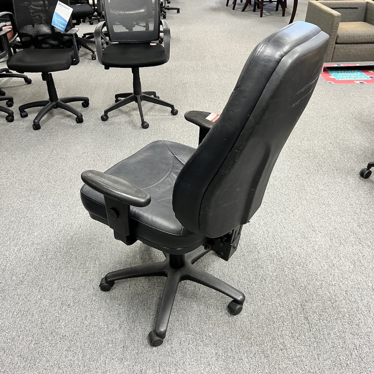 Black Leather Executive Chair Office Furniture Liquidations
