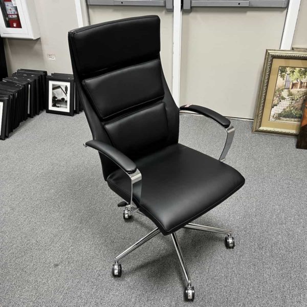 black-vinyl-modern-silver-executive-chair