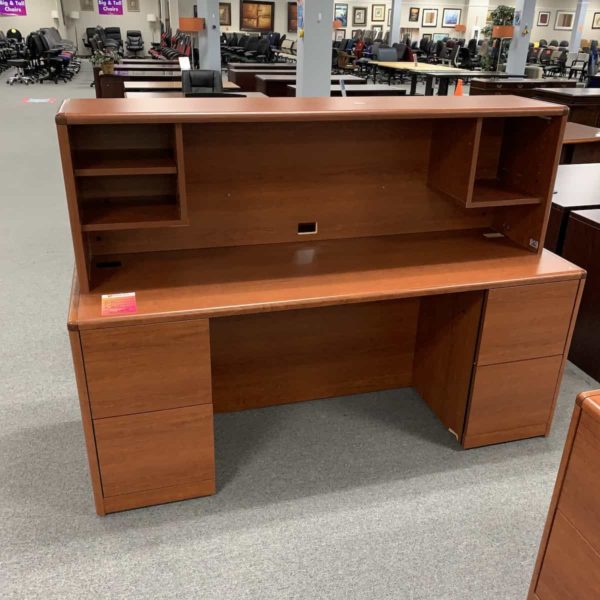 cherry-rounded-edge-credenza-with-hutch