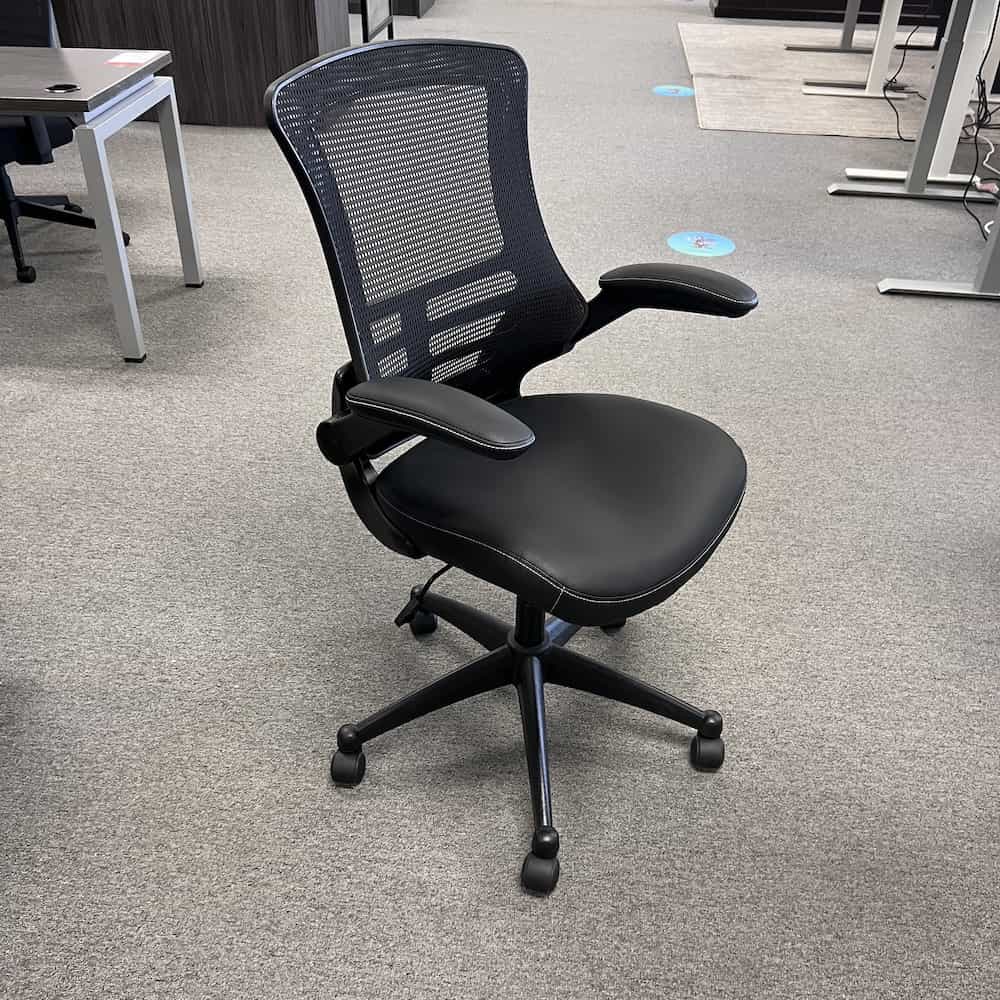 cutie black mesh back office task chair flip back chair new