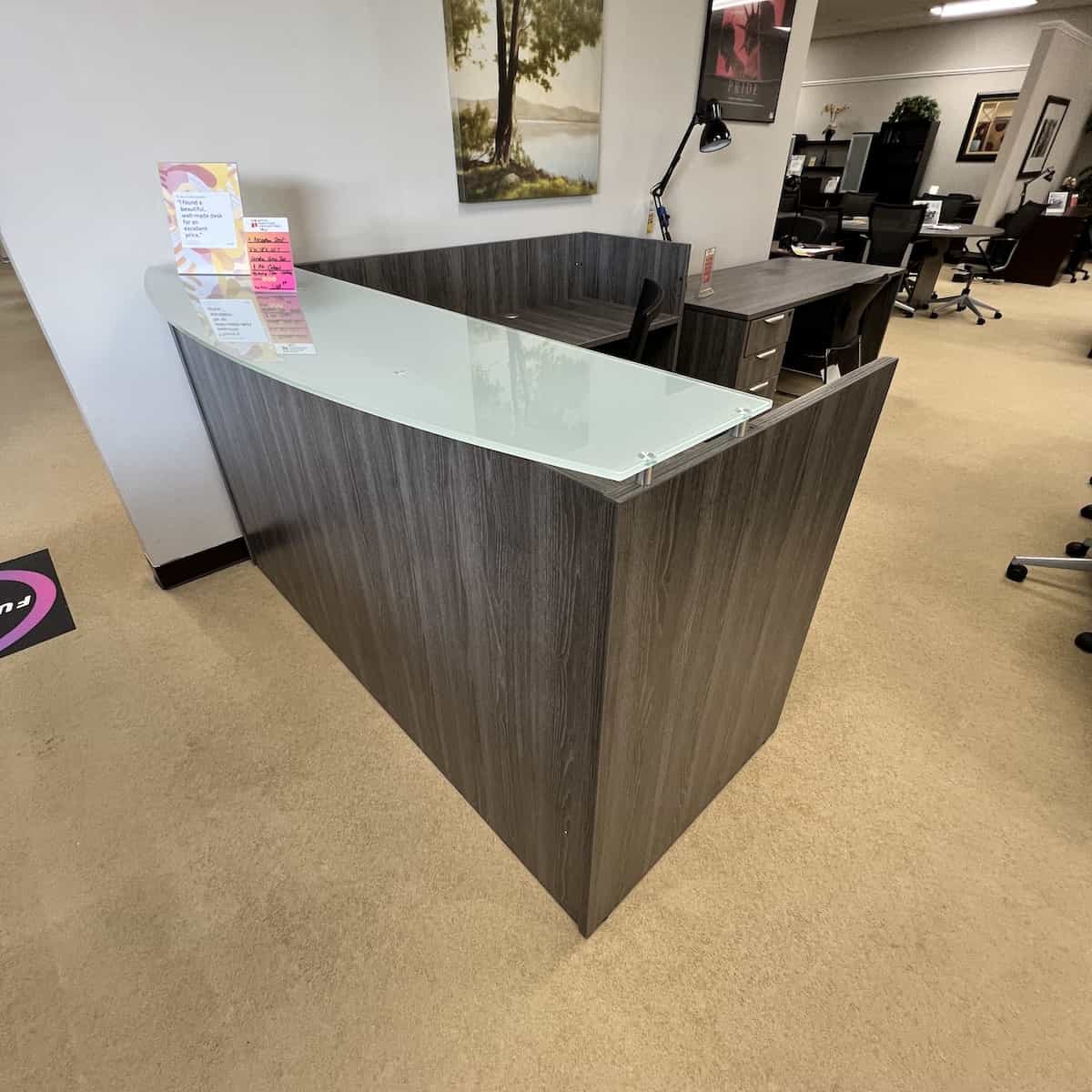 modern glass reception table