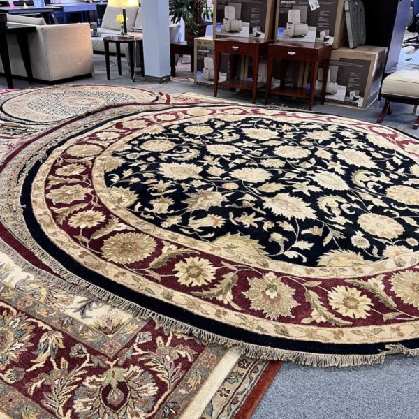 Extra-Large Round New Zealand Hand Tufted Wool Rugs, Various Styles