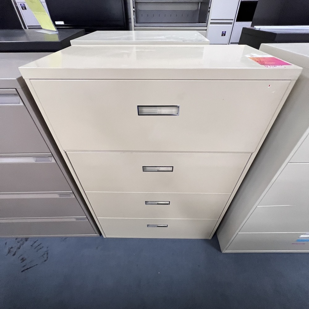 tan steelcase 4 drawer metal lateral