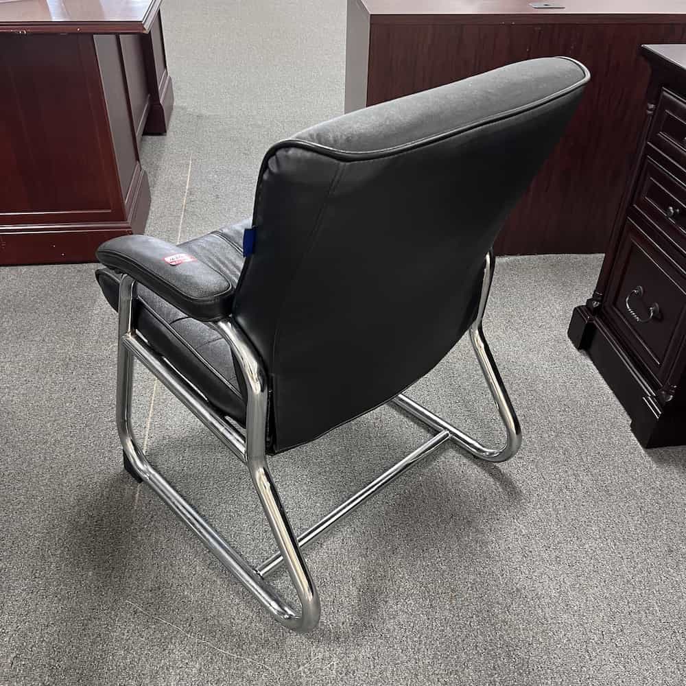 Black and Chrome Samsonite Guest Chairs - Image 2