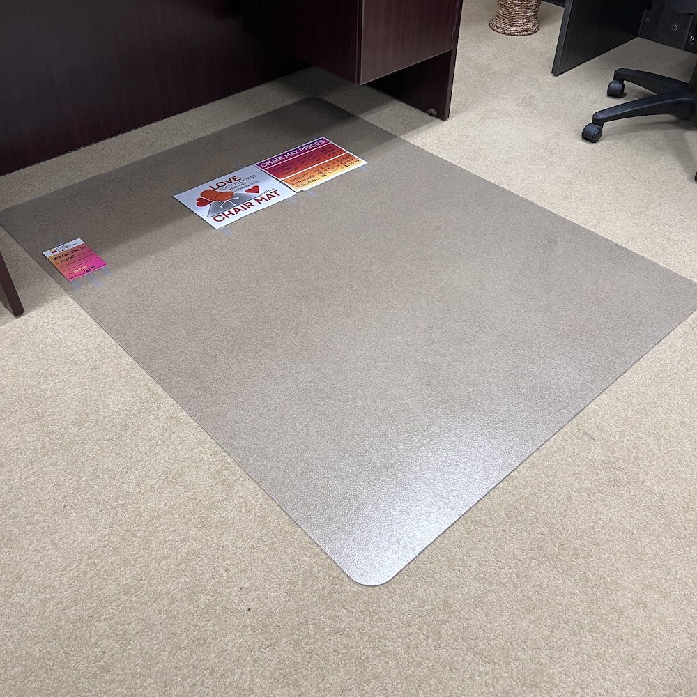 New - Clear Office Chair Mat - Smooth for Hard Flooring, Various Sizes