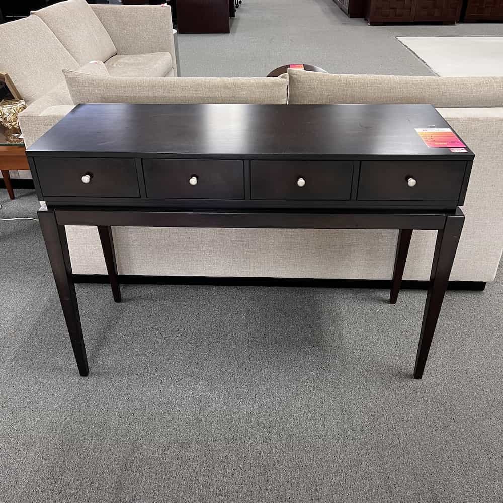48" Wide Espresso/Silver Buffet Hallway or Sofa Table