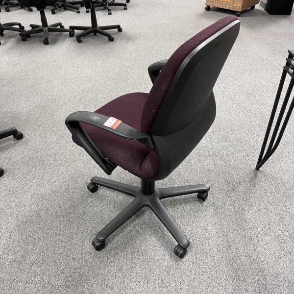 Steelcase Purple Rally Office Chair, back view