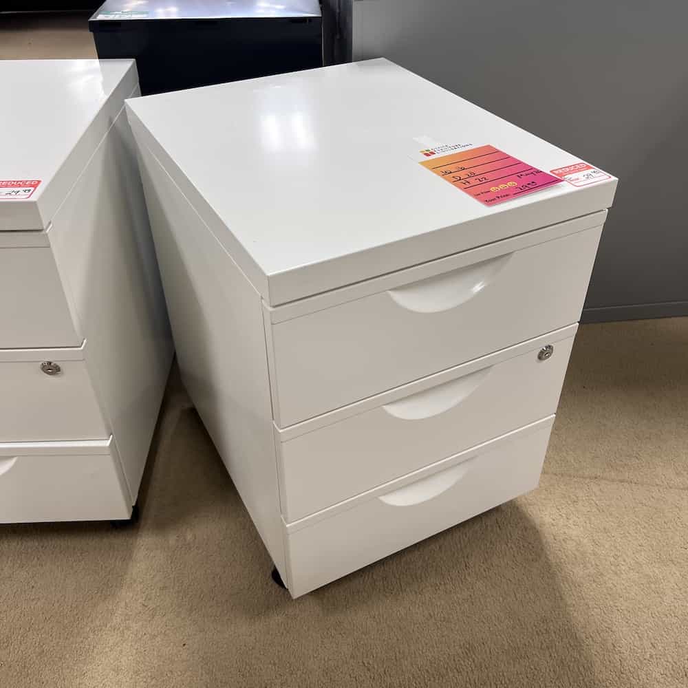 16" Wide White Rolling Vertical File Box/Box/Box Office Furniture Liquidations