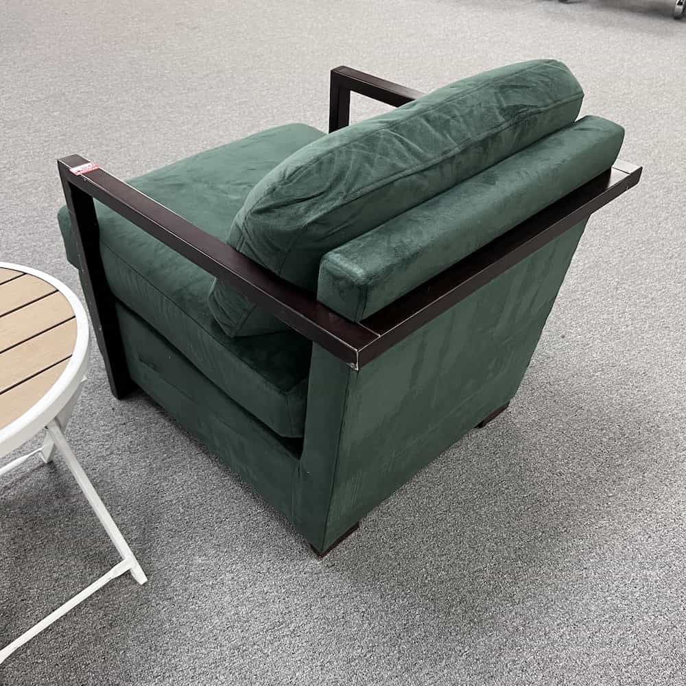 Green Velvet Contemporary Arm Chair - Image 2