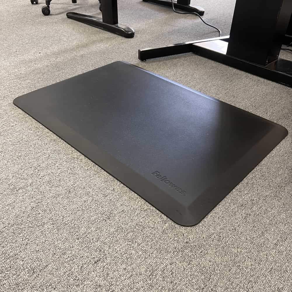 black small anti fatigue cushion mat with feet