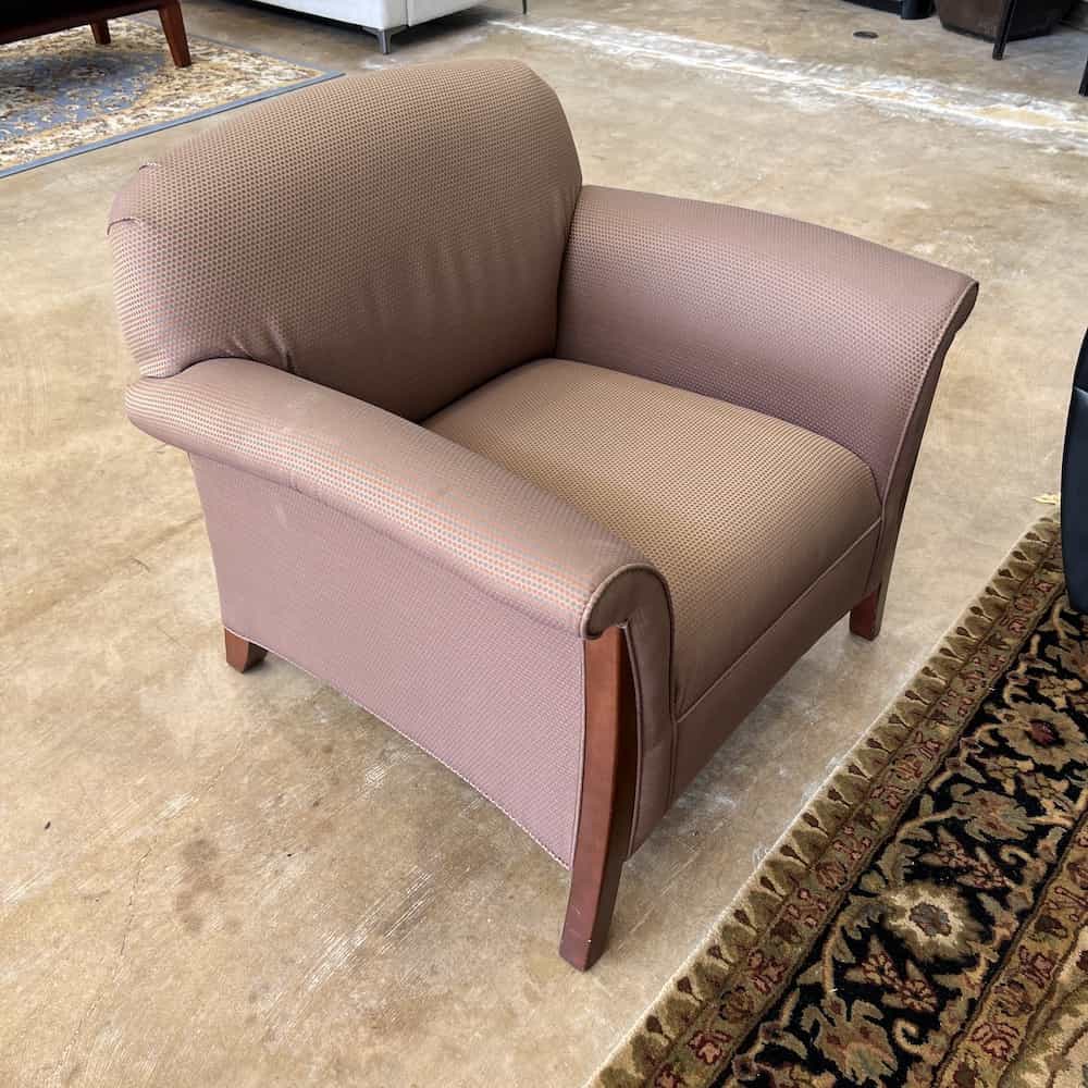 light tan and red arm chair club used