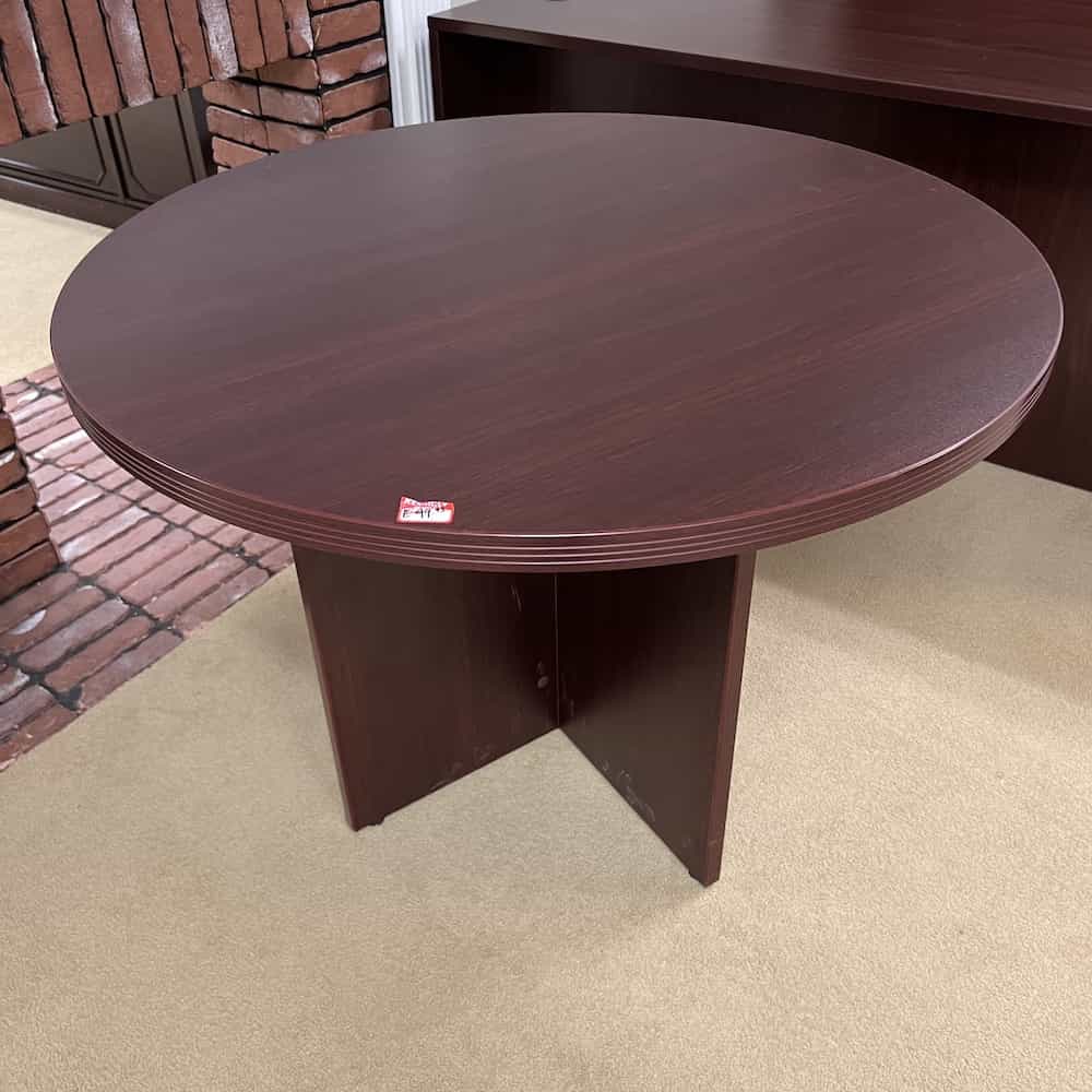 mahogany round break room table
