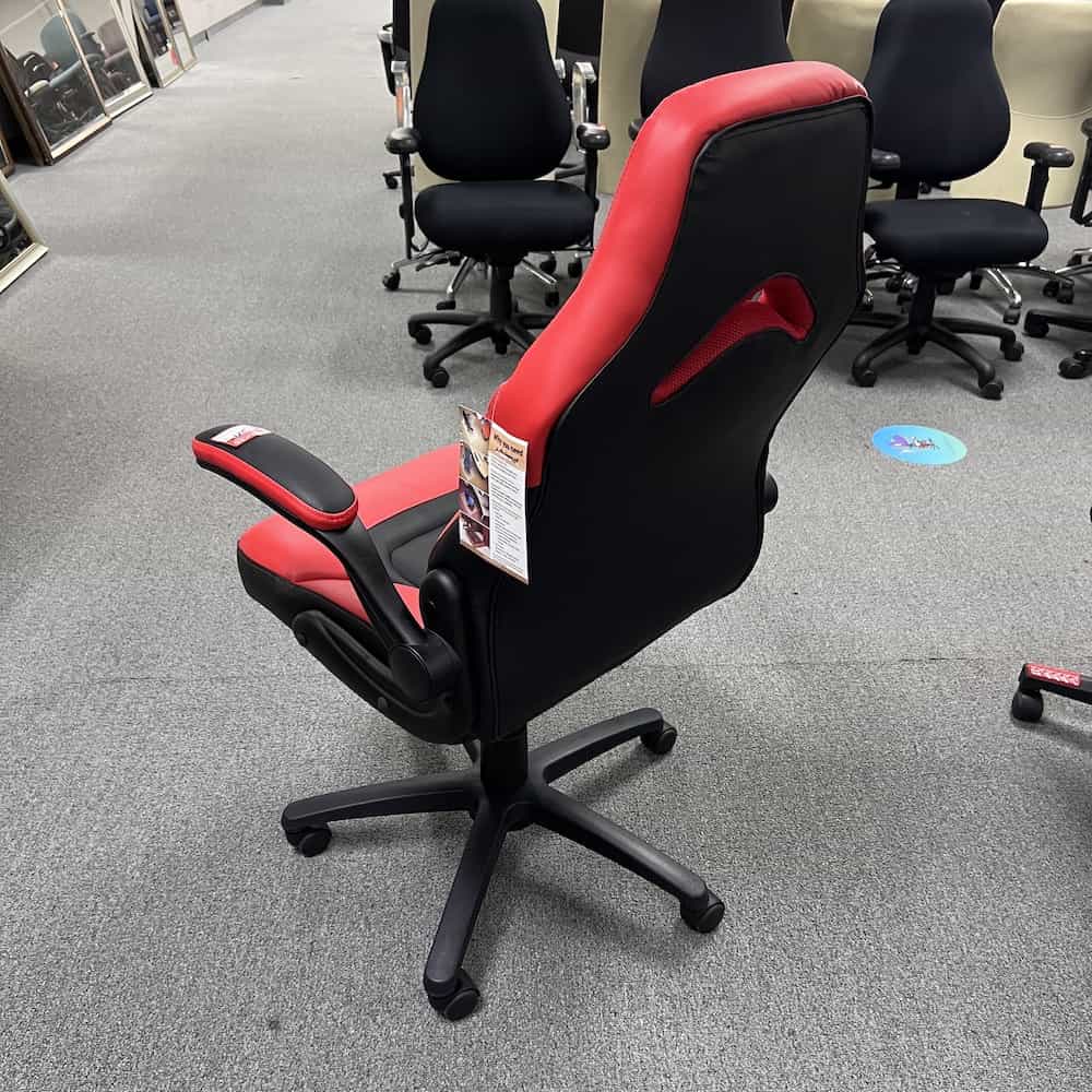 red and black gaming chair high back