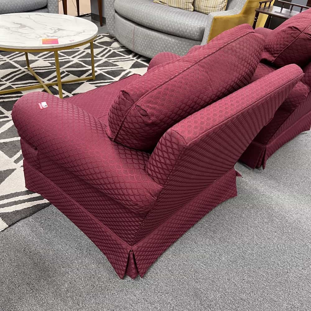 Red Plush Arm Chair - Image 2