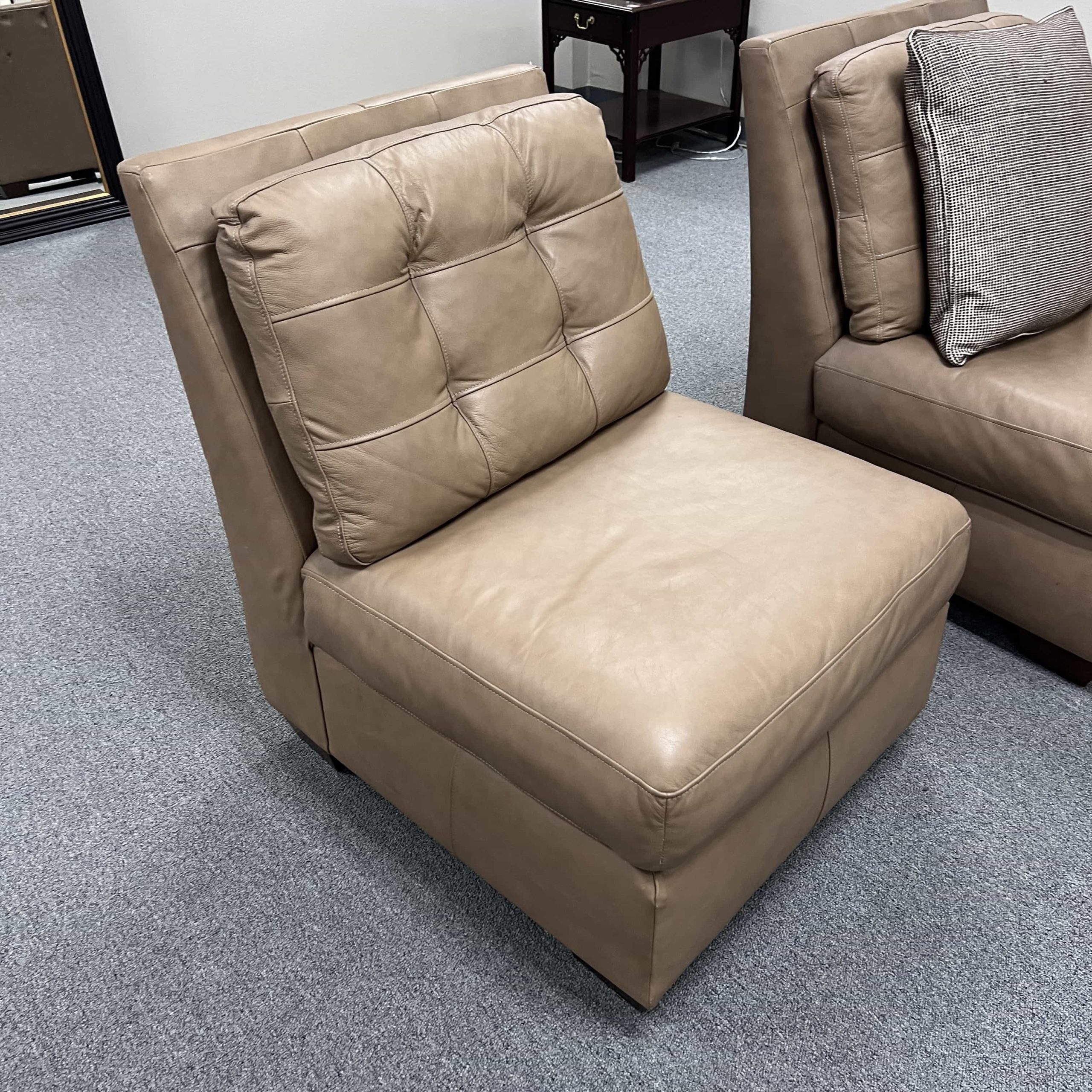 Ashley Furniture Tan Sectional Tan Leather Chair