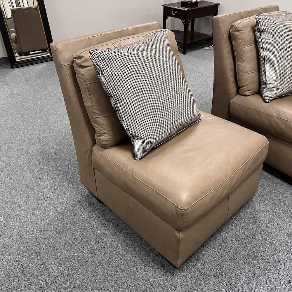 Ashley Furniture Tan Sectional Tan Leather Chair - Image 3