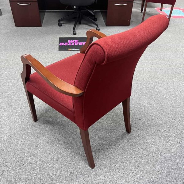 Red and Cherry Guest Arm Chair - Image 2