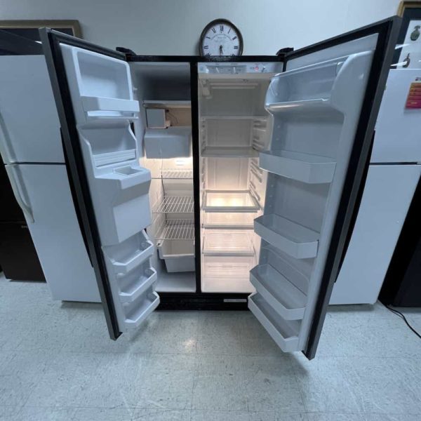 36" Whirlpool Silver Side-By-Side Refrigerator - Standard Depth - Image 2